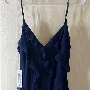 Premier Blue Ruffled Sleeveless Camisole